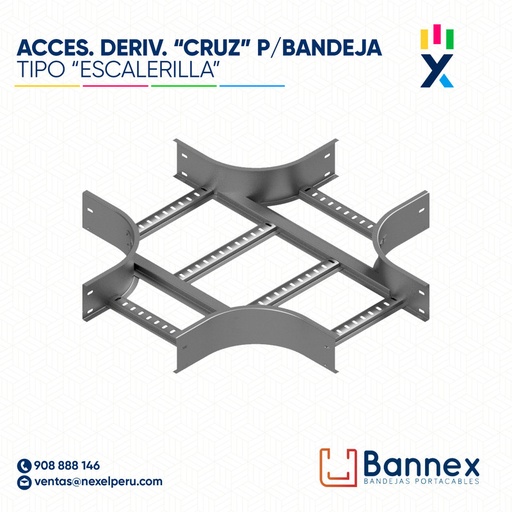 [C151227] ACCES. DERIV. "CRUZ" TIPO "ESCALERILLA" 350x150MM 1.2MM C/TAPA INC. UNION BANNEX