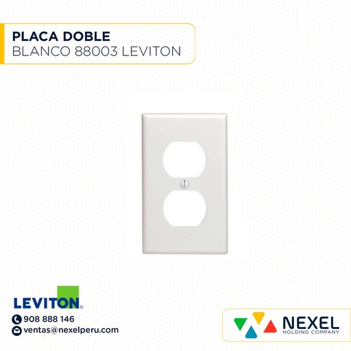 [F102180] PLACA DOBLE BLANCO 88003 LEVITON