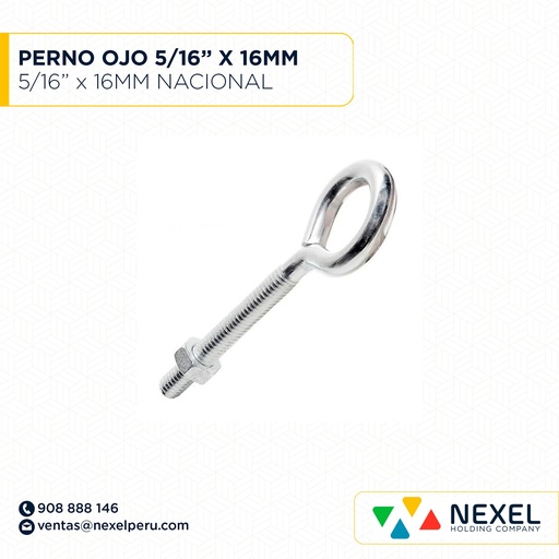 [J66145] PERNO OJO 5/8¨ X 16¨ - 16MM - 401MM NACIONAL