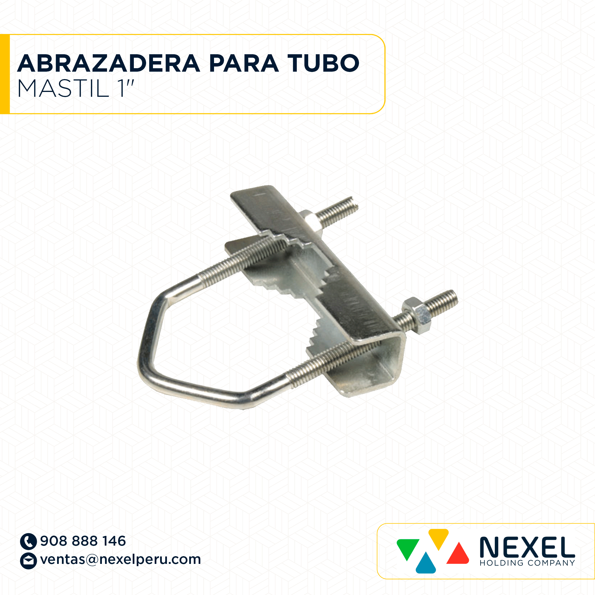 [J53349] ABRAZADERA PARA TUBO MASTIL 1" NACIONAL