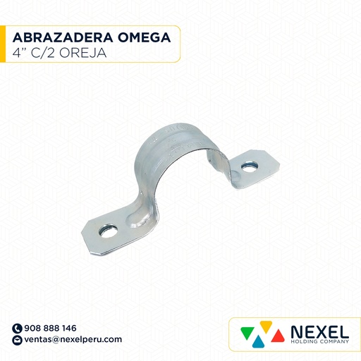 [B92357] ABRAZADERA OMEGA 4" C/2 OREJAS STANDARD