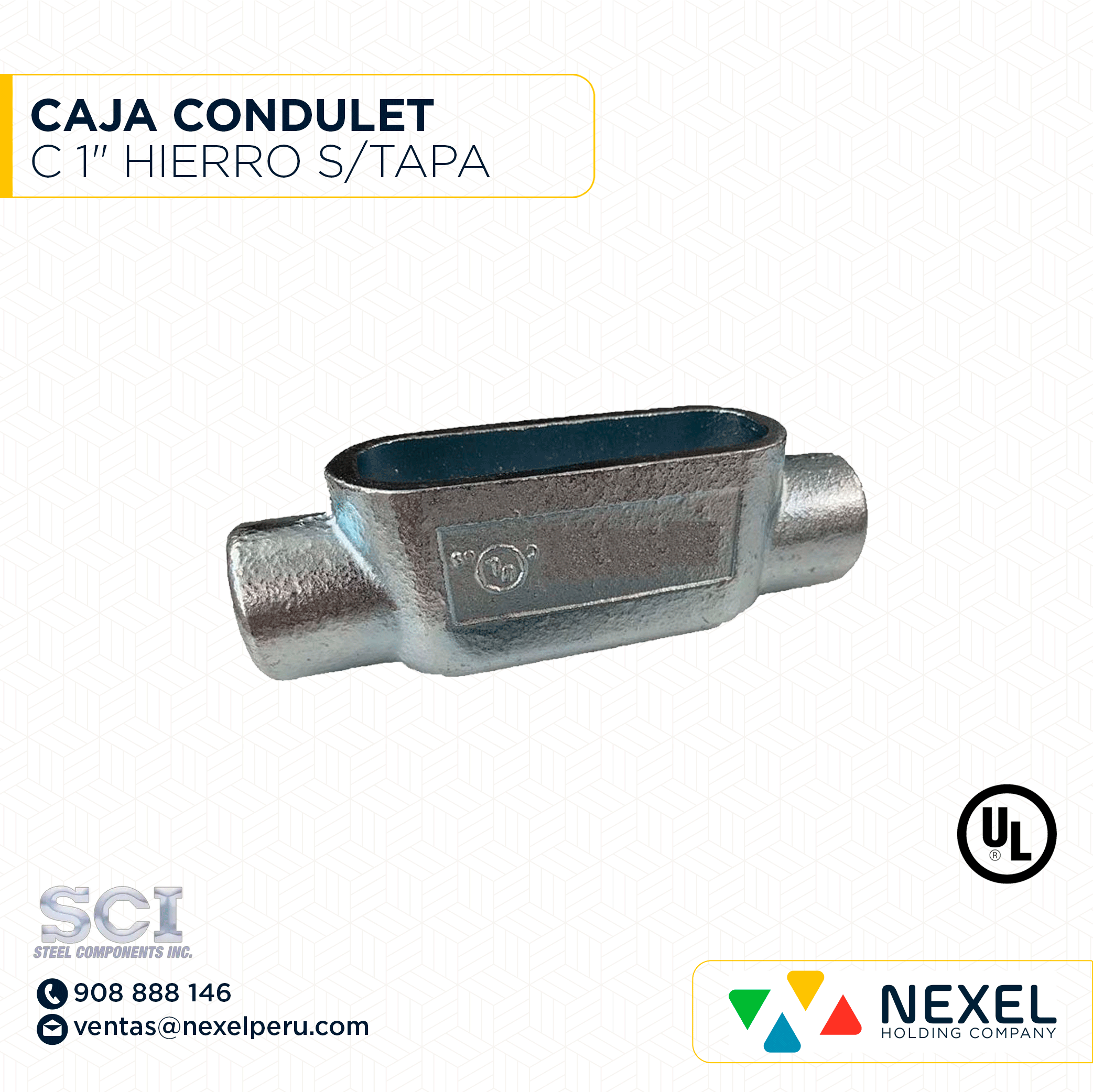 [B51703] CAJA CONDULET C 1" HIERRO S/TAPA SCI