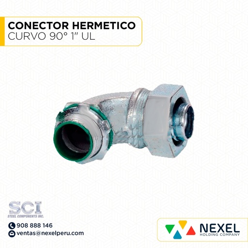 [B51693] CONECTOR HERMETICO CURVO 90° 1" UL SCI