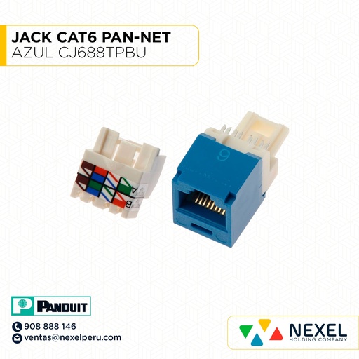 [A62699-O] OUT- JACK CAT6 PAN-NET AZUL CJ688TPBU PANDUIT