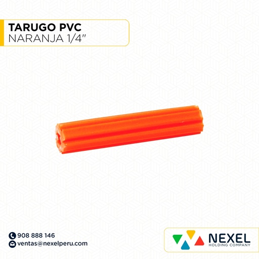 [N13240] TARUGO PVC NARANJA 1/4" NACIONAL