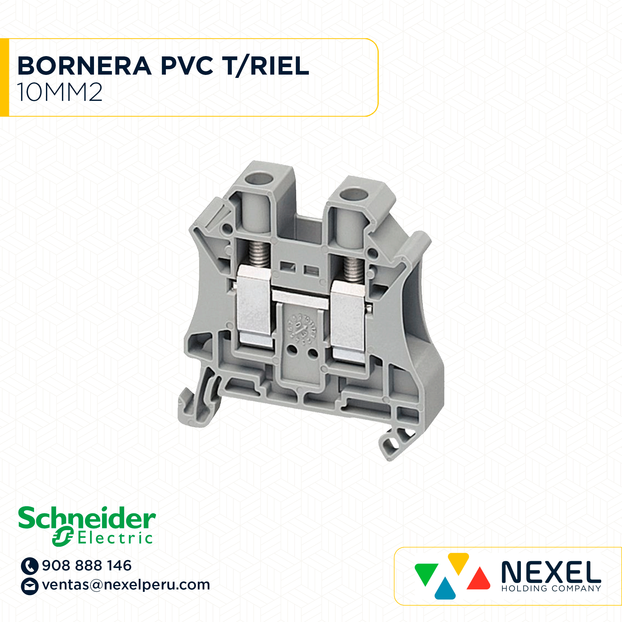 [F142453] BORNERA PVC T/RIEL 10MM2 SCHNEIDER