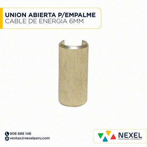 [F121875] UNION ABIERTA P/EMPALME CABLE DE ENERGIA 6MM STANDARD