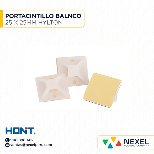 [F91451] PORTACINTILLO 25X25MM BLANCO HONT