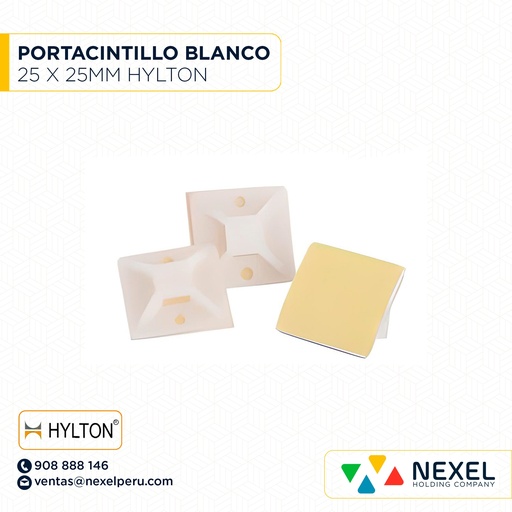 [F91450] PORTACINTILLO 25X25MM BLANCO HYLTON