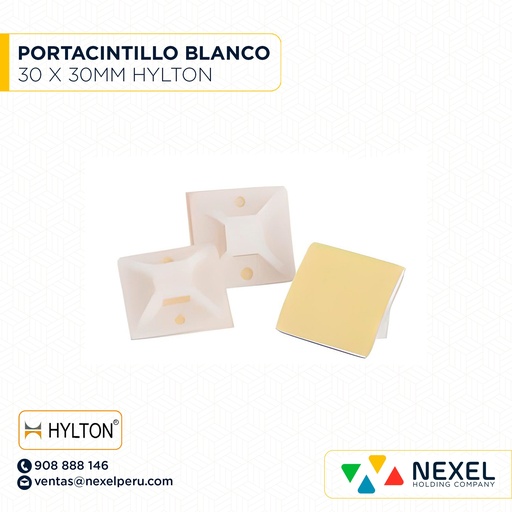 [F91449] PORTACINTILLO 30X30MM BLANCO HYLTON