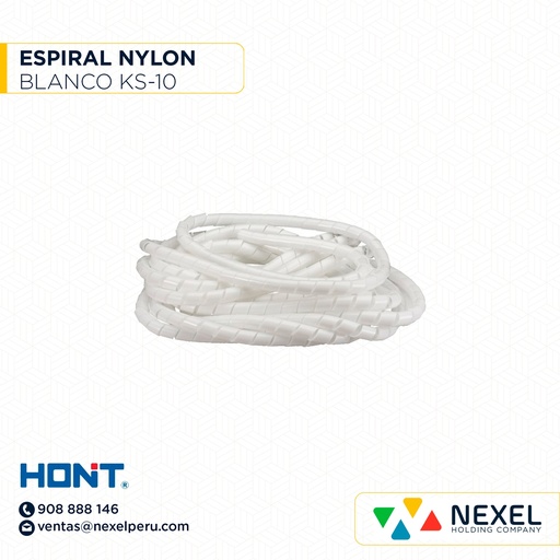 [F91374] ESPIRAL NYLON KS-10 BLANCO HONT