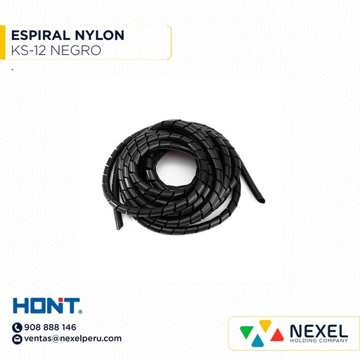 [F91373] ESPIRAL NYLON KS-12 NEGRO HONT