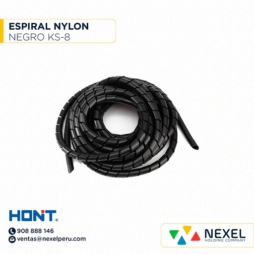 [F91372] ESPIRAL NYLON KS-8 NEGRO HONT