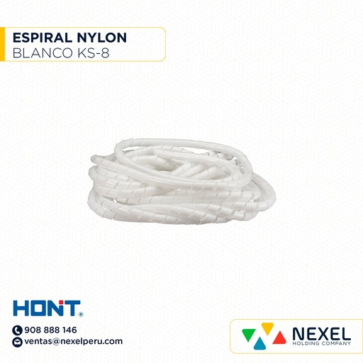 [F91371] ESPIRAL NYLON KS-8 BLANCO HONT