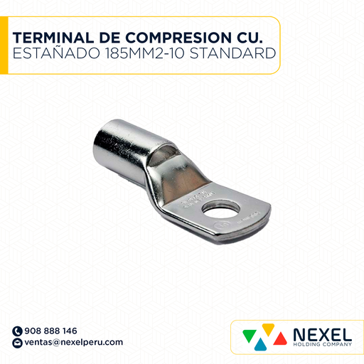 [F121195] TERMINAL DE COMPRESION CU. ESTAÑADO 185MM2-10 STANDARD